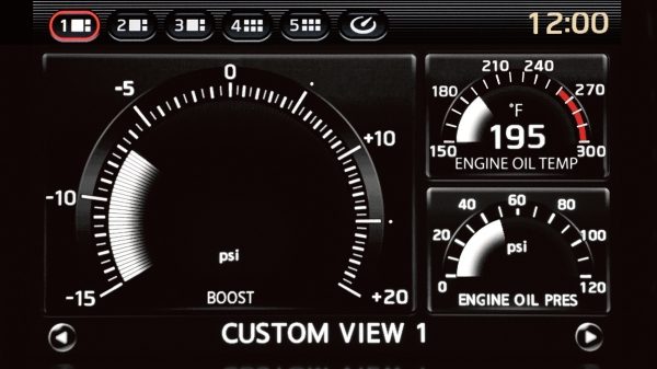 Nissan GT-R Multifunction Display Custom Engine View