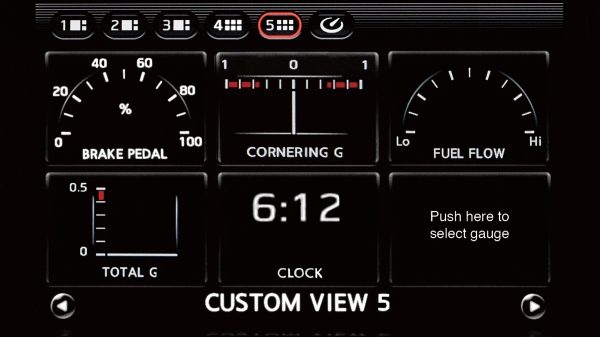 Nissan GT-R Multifunction Displays Chassis Dynamics.