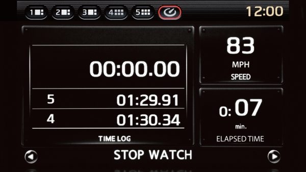 Nissan GT-R Multifunction Display Factory Preset View